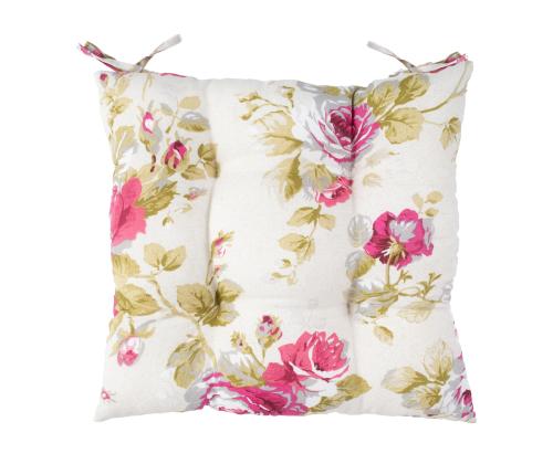 Toolipadi LONETA 40x40cm, roosid, 50% puuvill, 50% polüester, kangas 422