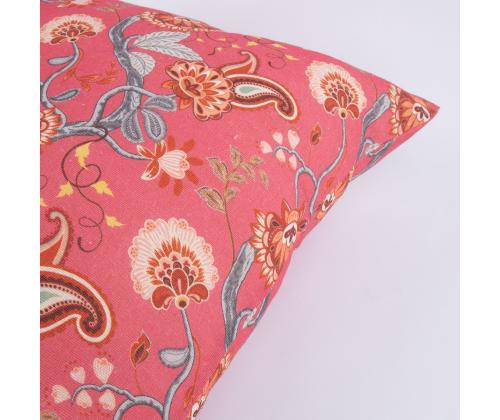 Padi LONETA 45x45cm, lilled roosal põhjal, 50% puuvill, 50% polüester, kangas 357