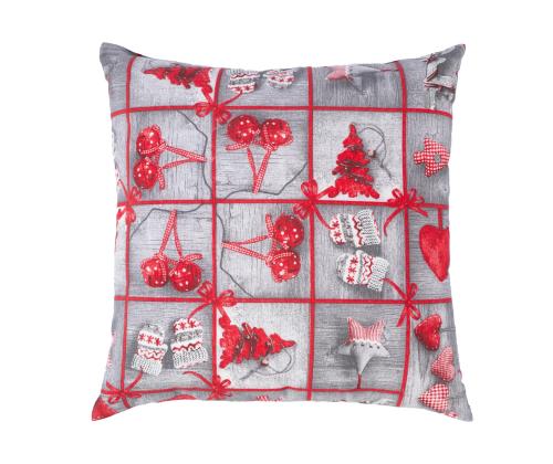 Padi WINTER FLOWERS, 45x45cm, südamed, 50%polüester, 50%puuvill, kangas 385