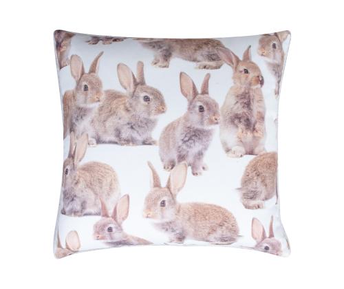 Padi HOLLY 45x45cm, lukuga, jänesed, kangas 50% puuvill, 50% polüester, kangas 414/323