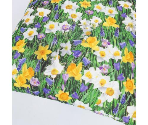 Padi HOLLY 45x45cm, lukuga, kevadlilled, kangas 100% puuvill, kangas 415