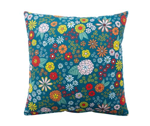 Padi HOLLY 45x45cm, lukuga, õitsvad õied, kangas 80% puuvill, 20% polüester, kangas 425