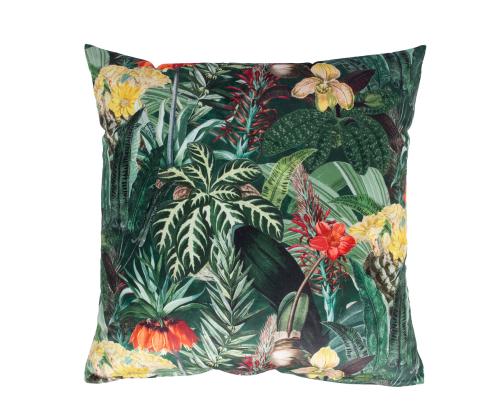 Padi HOLLY 45x45cm lukuga, troopilised taimed velvet, 100% polüester, kangas 496