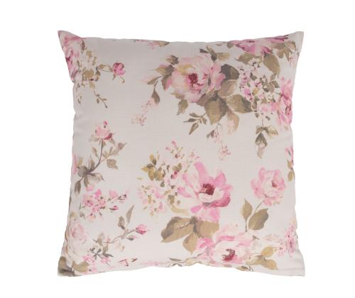 Padi HOLLY 45x45cm lukuga, maalitud roosid, kangas 80% puuvill, 20% polüester, kangas 497