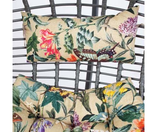 Ripptooli padi COCO AMAZONIA 95/65x75x15cm, beež lilleline