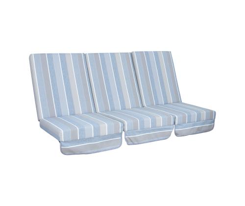 Kiigepadjad MONTREAL hall-beež triip, 100% polüester, kangas 470