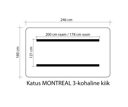 Kiigekatus MONTREAL 3, 160x246cm, 100% polüester, beež