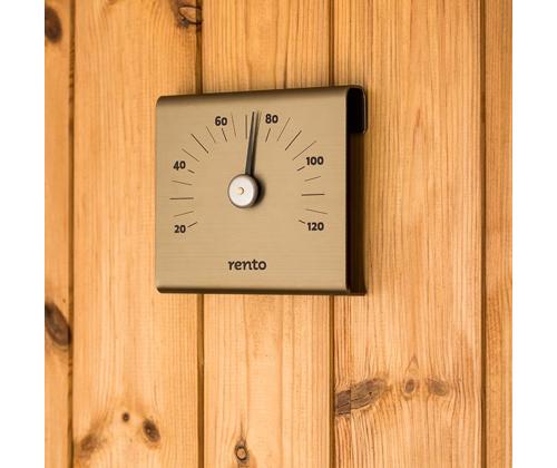 Sauna termomeeter RENTO CHAMPAGNE, 15 × 14 × 3 cm