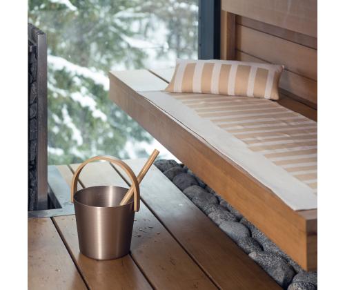 Saunaämber RENTO CHAMPAGNE, 5L, alumiinium/ bambus