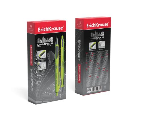 Mehaaniline harilik pliiats 0,7mm metall otsaga ERICH KRAUSE Megapolis