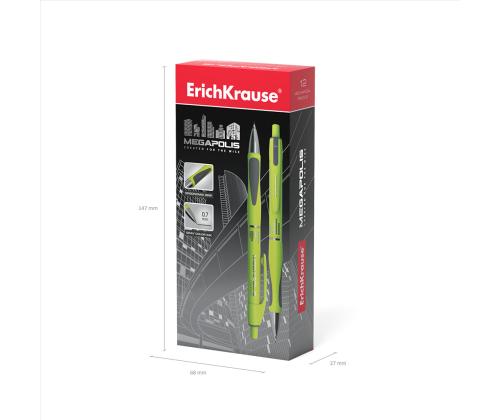 Mehaaniline harilik pliiats 0,7mm metall otsaga ERICH KRAUSE Megapolis