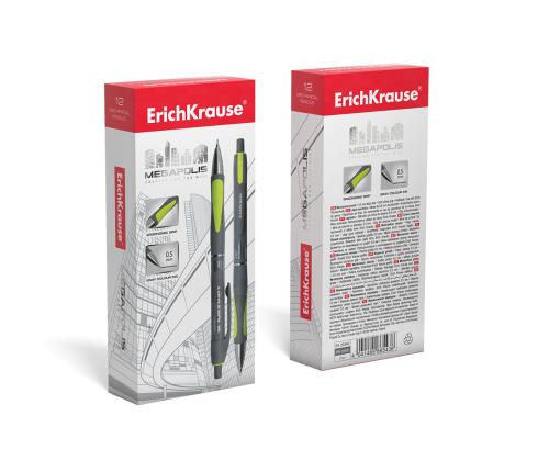 Mehaaniline harilik pliiats ERICH KRAUSE Megapolis 0,5mm metall otsaga