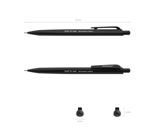 Mehaaniline harilik pliiats ERICH KRAUSE Softline 0,9mm HB