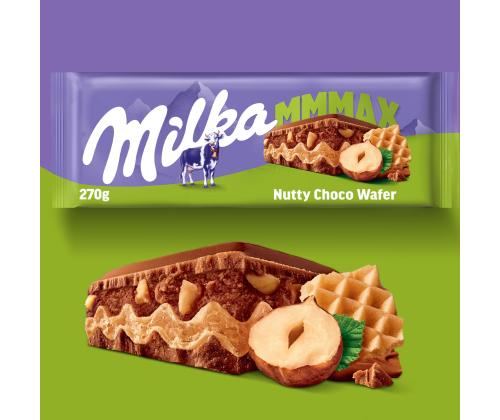 MILKA Piimašokolaad Nutty wafer 270g