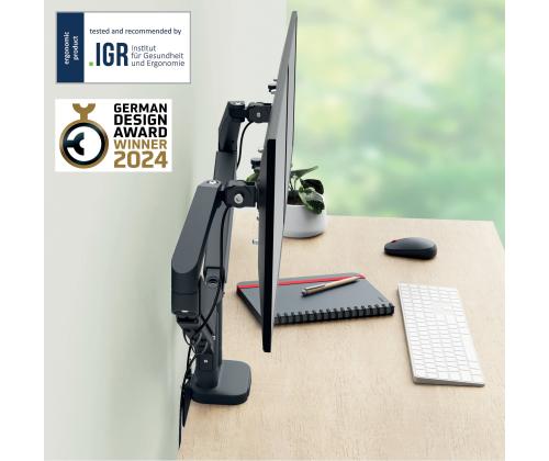 Monitori lauakinnitus LEITZ Ergo SpaceSaving Dual kuni 32 9kg tumehall