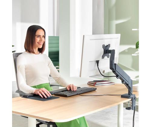 Monitori lauakinnitus LEITZ Ergo SpaceSaving Single kuni 32 9kg tumehall