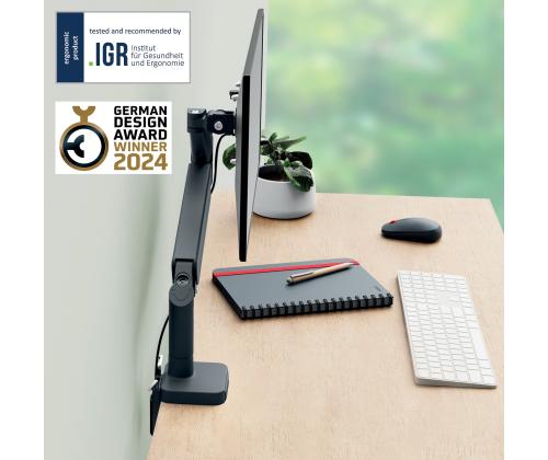 Monitori lauakinnitus LEITZ Ergo SpaceSaving Single kuni 32 9kg tumehall