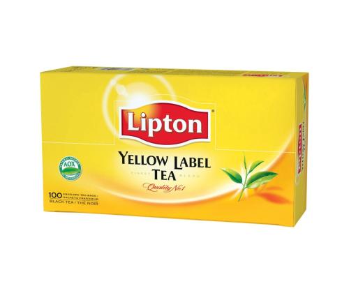 Must tee LIPTON Yellow Label 100tk fooliumümbrikus