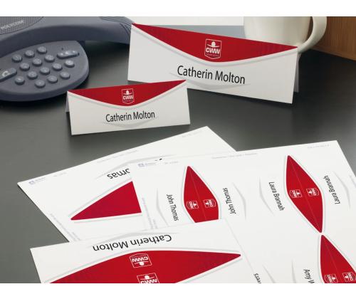 Nimesildikaart AVERY Zweckform 110x40mm 185g mikroperf.-ga 25 lehte matt valge