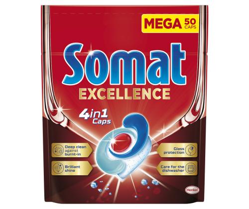 Nõudepesumasina kapslid SOMAT Excellence 4in1 50tk
