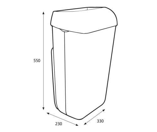 Paberikorv 25L valge KATRIN (seinakinnitusega)