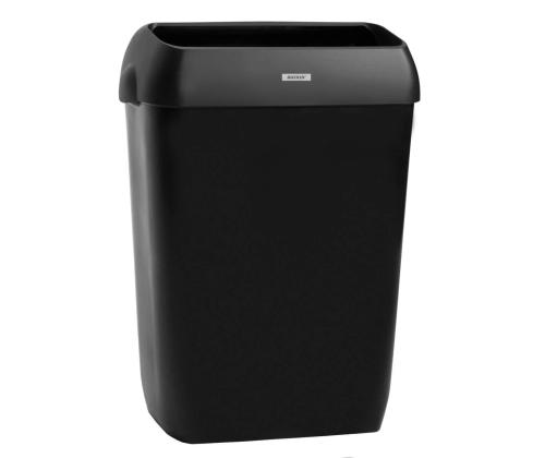 Paberikorv 50L must KATRIN (seinakinnitusega)