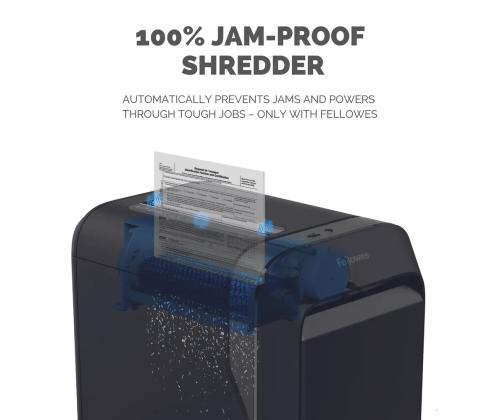 Paberipurustaja FELLOWES LX221 20 lehte must korpus (mikro tükid)