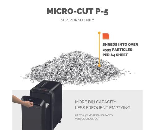 Paberipurustaja FELLOWES LX221 20 lehte must korpus (mikro tükid)