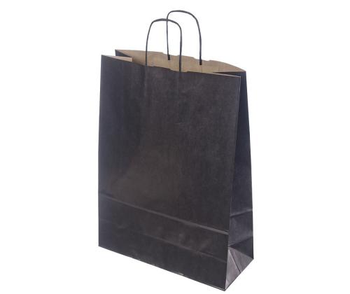 Paberkott 230x100x320mm must nöörsangadega kraftpaberist