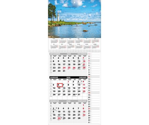 Seinakalender TRIO MEMO, avatud mõõt 297x630mm (PILT nr. 1) 00372/40313