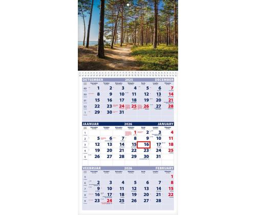 Seinakalender TRIO, avatud mõõt 297x630mm (PILT nr. 7) 00321/40225