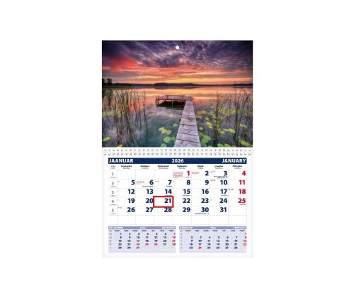 Seinakalender UNO, avatud mõõt 297x425mm (PILT nr. 5) 00320/40207