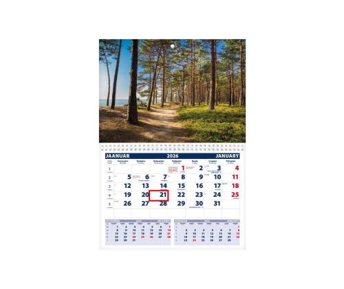 Seinakalender UNO, avatud mõõt 297x425mm (PILT nr. 7) 00320/40209