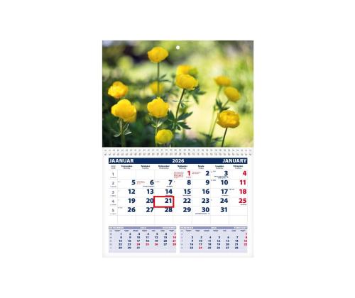 Seinakalender UNO, avatud mõõt 297x425mm (PILT nr. 8) 00320/40210