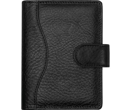 Time-Master kalender Compact A6 NÄDAL, täisnahk (MUST) 00612/40179