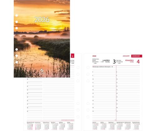 Kalendrisisu Manager A5 PÄEV (50mm) Sulemees 00502