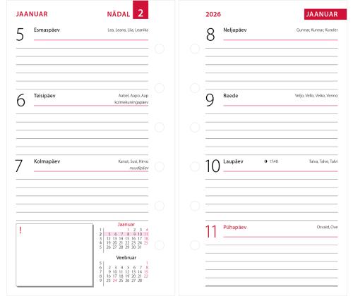 Kalendrisisu Time-master A7 nädal 00720