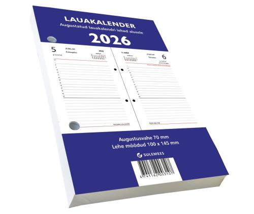 Lauakalender Lauaplokk 145x105mm, augustusvahe 70mm 00310