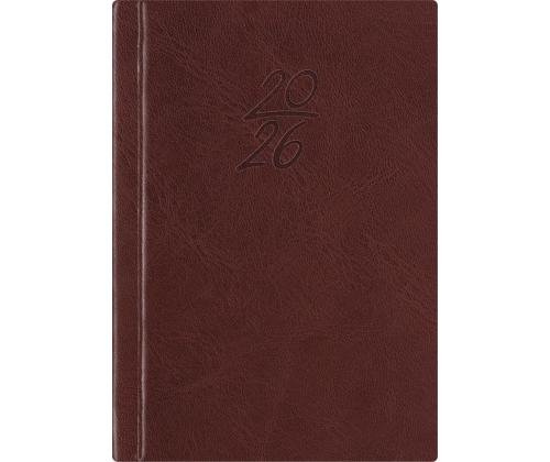 Raamatkalender Kalendermärkmik A6 PÄEV, kunstnahk (PRUUN) 00029/40081