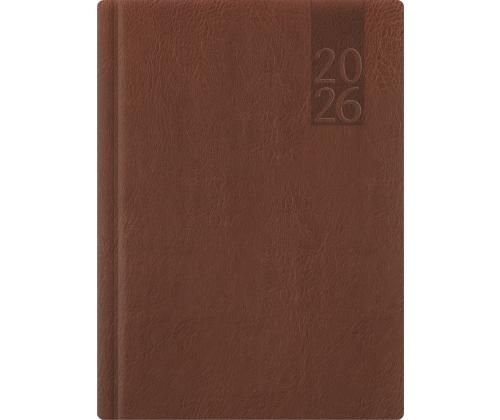 Raamatkalender PÄEV A5, kõvaköide, kunstnahk (PRUUN) 00034/40023