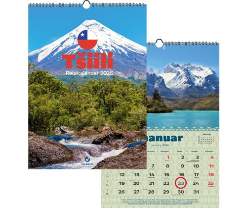 Seinakalender "Reisikalender TŠIILI" A3 00362
