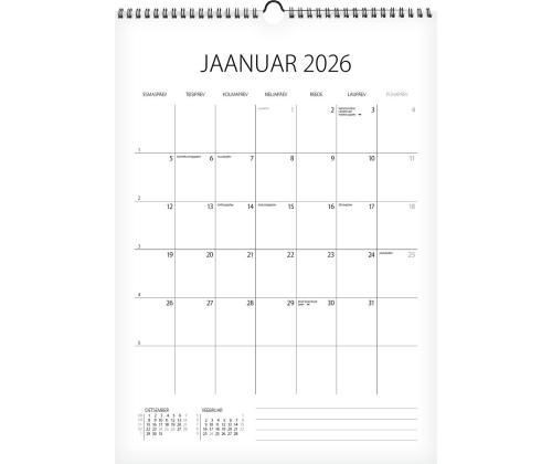 Seinakalender "Memokalender" 297x420 spiraalköide, riputusaasaga 00329