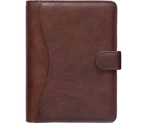 Time-Master kalender Manager A5 (70mm) PÄEV, täisnahk (TUMEPRUUN) 00713/40162