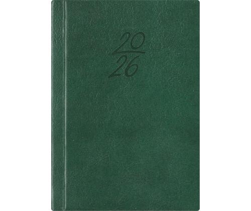 Raamatkalender Kalendermärkmik A6 PÄEV, kunstnahk (TUMEROHELINE) 00029/40083