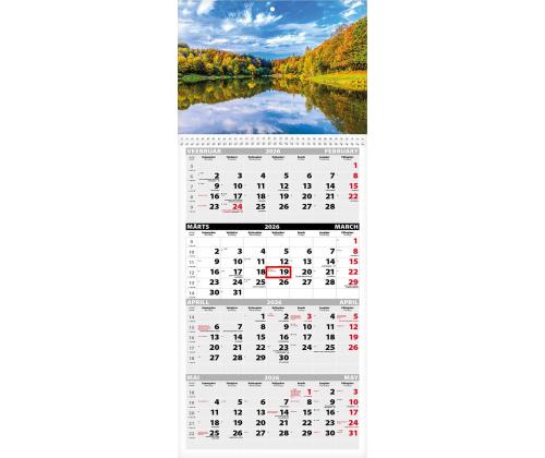 Seinakalender QUATTRO, avatud mõõt 297x760mm (PILT nr. 4) 00322/40492