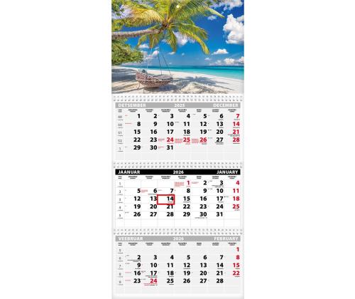 Seinakalender TRIO EXTRA, avatud mõõt 297x640mm (PILT nr. 13) 00319/40517