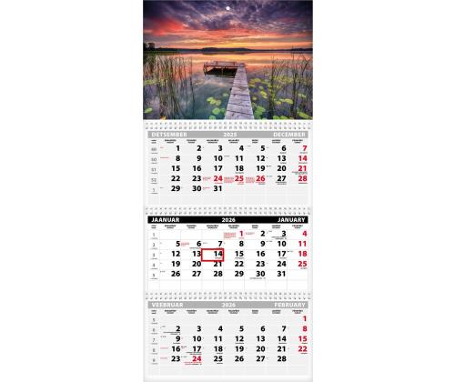 Seinakalender TRIO EXTRA, avatud mõõt 297*640mm (PILT nr. 5) 00319/40509