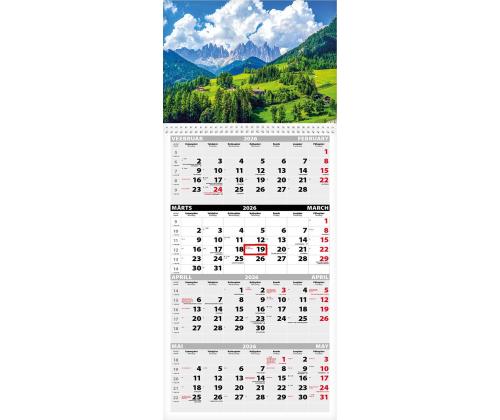 Seinakalender QUATTRO, avatud mõõt 297x760mm (PILT nr. 16) 00322/40504