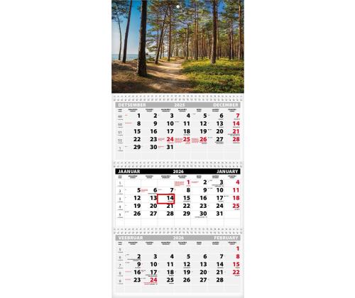 Seinakalender TRIO EXTRA, avatud mõõt 297x640mm (PILT nr. 7) 00319/40511
