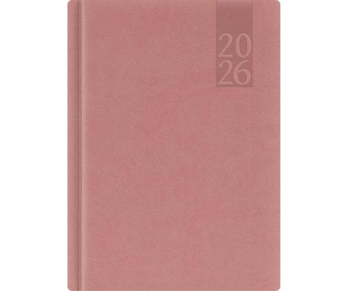 Raamatkalender PÄEV A5, kõvaköide, kunstnahk (VANAROOSA) 00034/40418